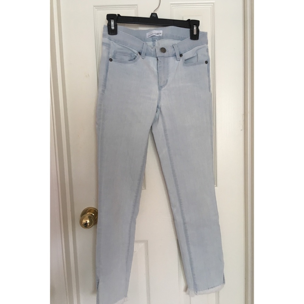 Loft frayed capris